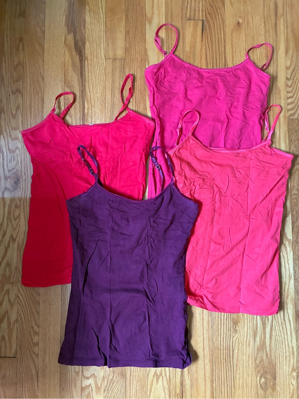 Bundle of 4 Red Camisoles